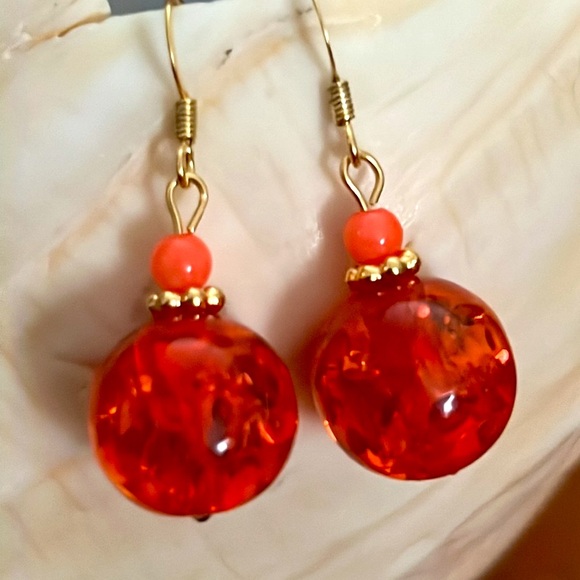 Jewelry - Acrylic Vintage Earrings.